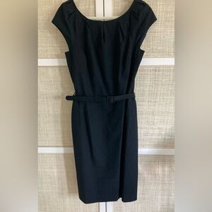 Banana Republic Women's Belted Classic Sheath Dress Short Sleeve 12 Tall 12T